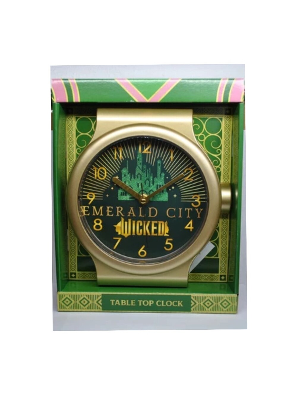 Emerald City Gold Table Top Clock